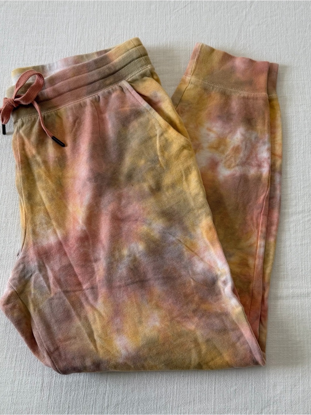 Old Navy Tie-Dye Jogger Sweatpants in Pink and Yellow